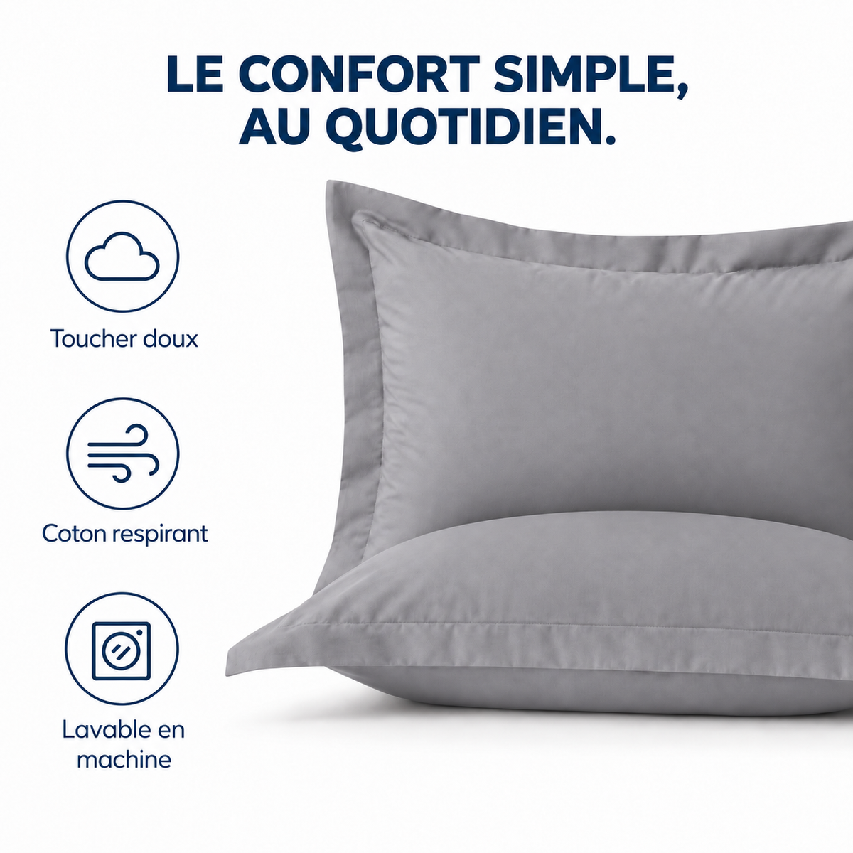 Taie d'Oreiller en Coton