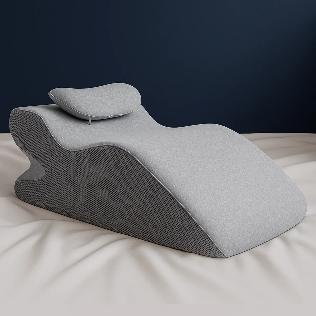 Ergonomic Wedge Pillow with Headboard Support